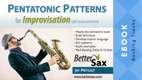 image of Pentatonic Patterns for Improvisation ebook and backing tracks in all keys blog post